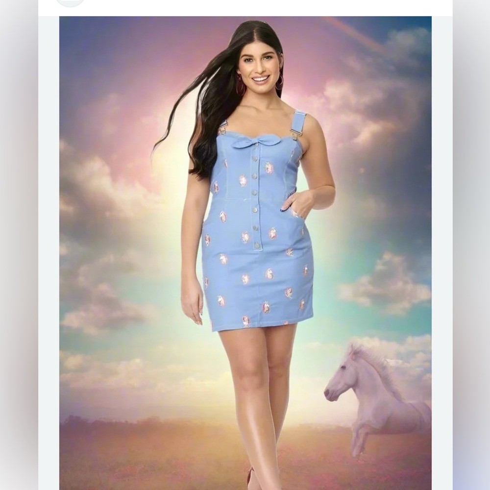 New with tags Unique Vintage unicorn pinafore in size XL!
